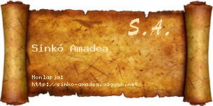Sinkó Amadea névjegykártya